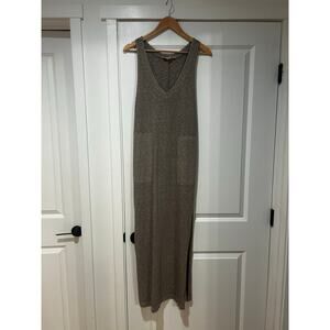 Free People Beach Be Happy Pinafore‎ Maxi Dress Womens Small Pockets Bohemian